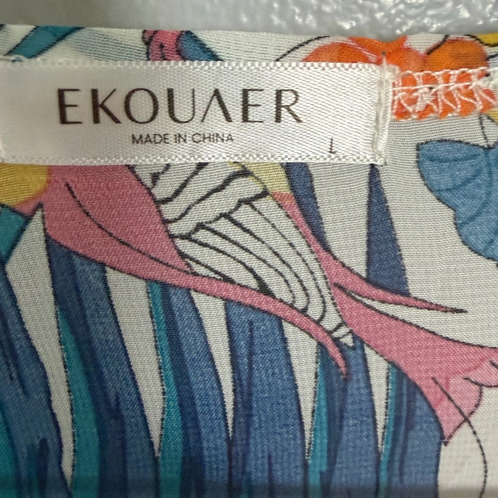 Floral Open-Front Kimono Cardigan - Multi Floral - Picture 5 of 5
